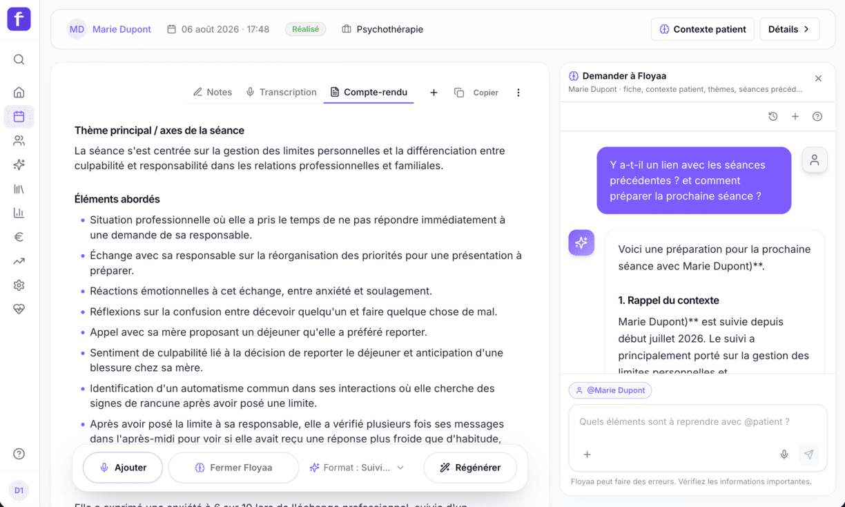 Demander à Floyaa depuis une consultation