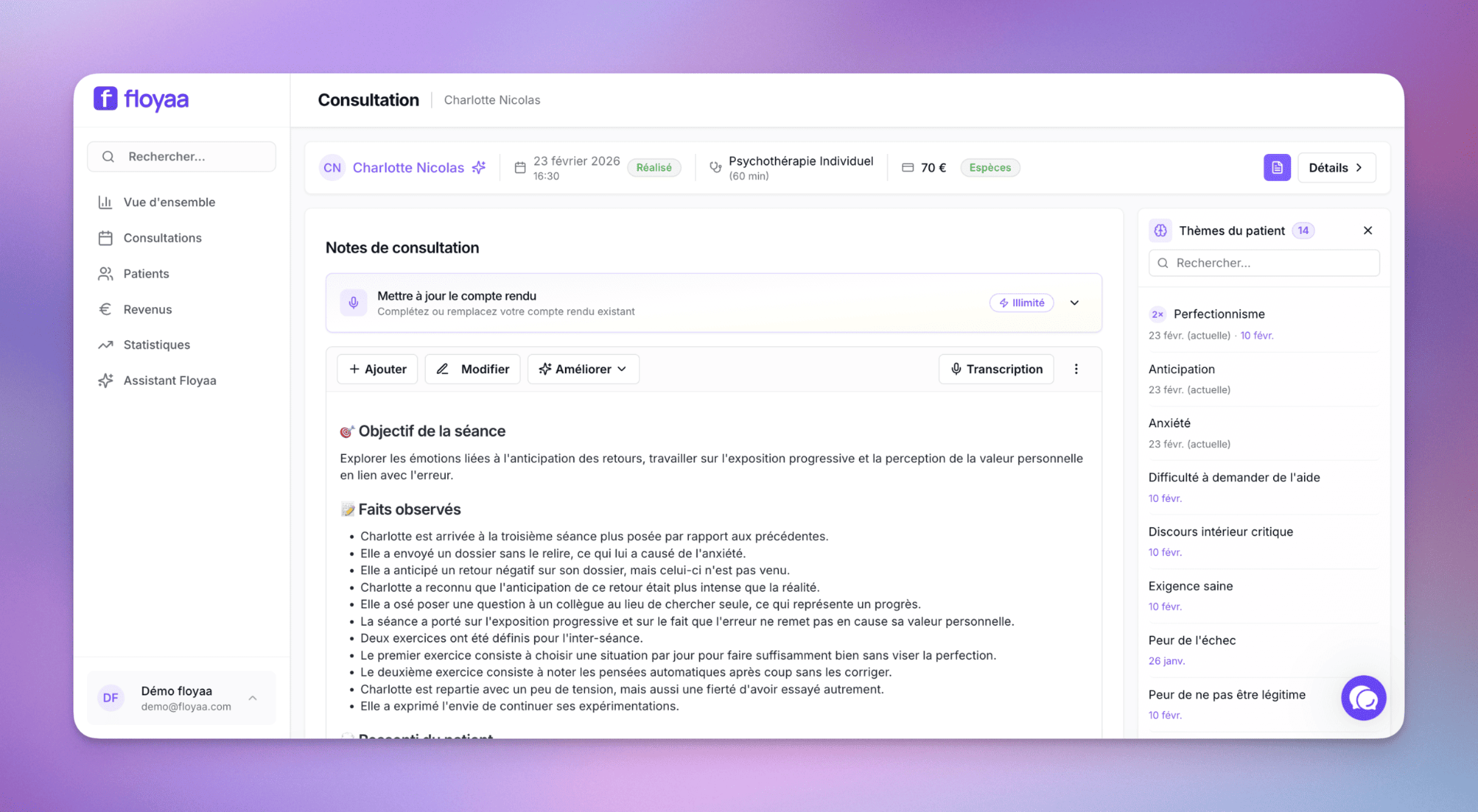 Détail consultation Floyaa