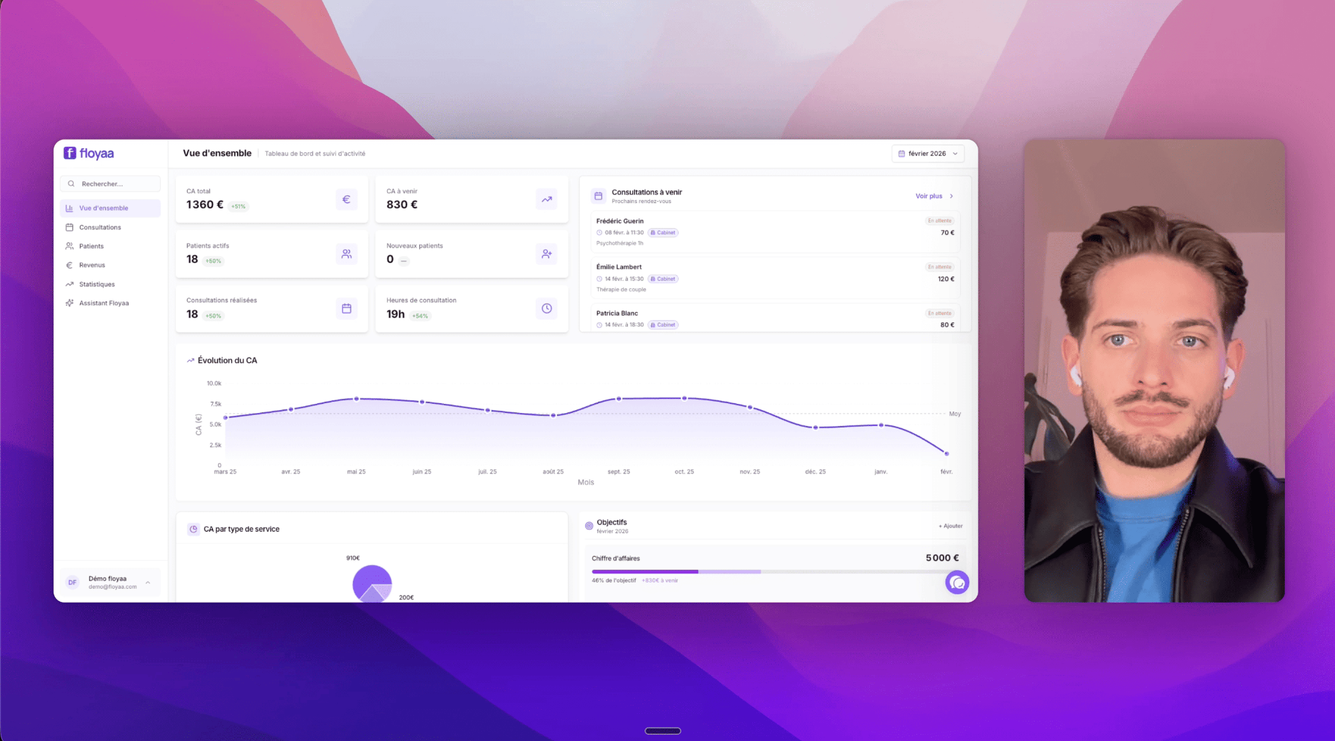 Floyaa en action : structurer l'après-séance, clarifier le suivi patient, sans charge mentale.